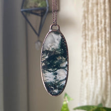 Load image into Gallery viewer, Moss Agate Oval Necklace #2- Ready to Ship