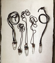 Load image into Gallery viewer, Raw Clear Quartz Point Necklace (Satya Collection)