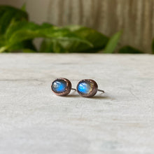 Load image into Gallery viewer, Blue Labradorite Stud Earrings #1