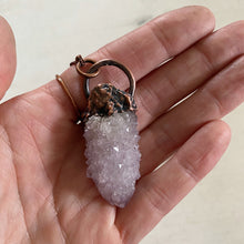 Load image into Gallery viewer, Amethyst Spirit Quartz Necklace with Purple Agate Accent Chain #1 - Ready to Ship