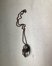 Load image into Gallery viewer, Polished Clear Quartz Point topped with Raw Amazonite Necklace (Satya Collection)