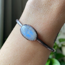 Load image into Gallery viewer, Rainbow Moonstone Cuff Bracelet #3- Ready to Ship
