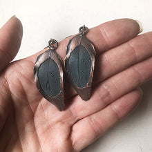 Load image into Gallery viewer, Electroformed Macaw Feather Earrings #1 - Moksha Collection