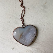 Load image into Gallery viewer, Druzy “Broken Open” Heart Necklace #1 - Ready to Ship