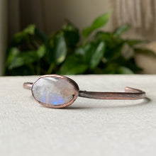 Load image into Gallery viewer, Rainbow Moonstone Cuff Bracelet #2 - Ready to Ship