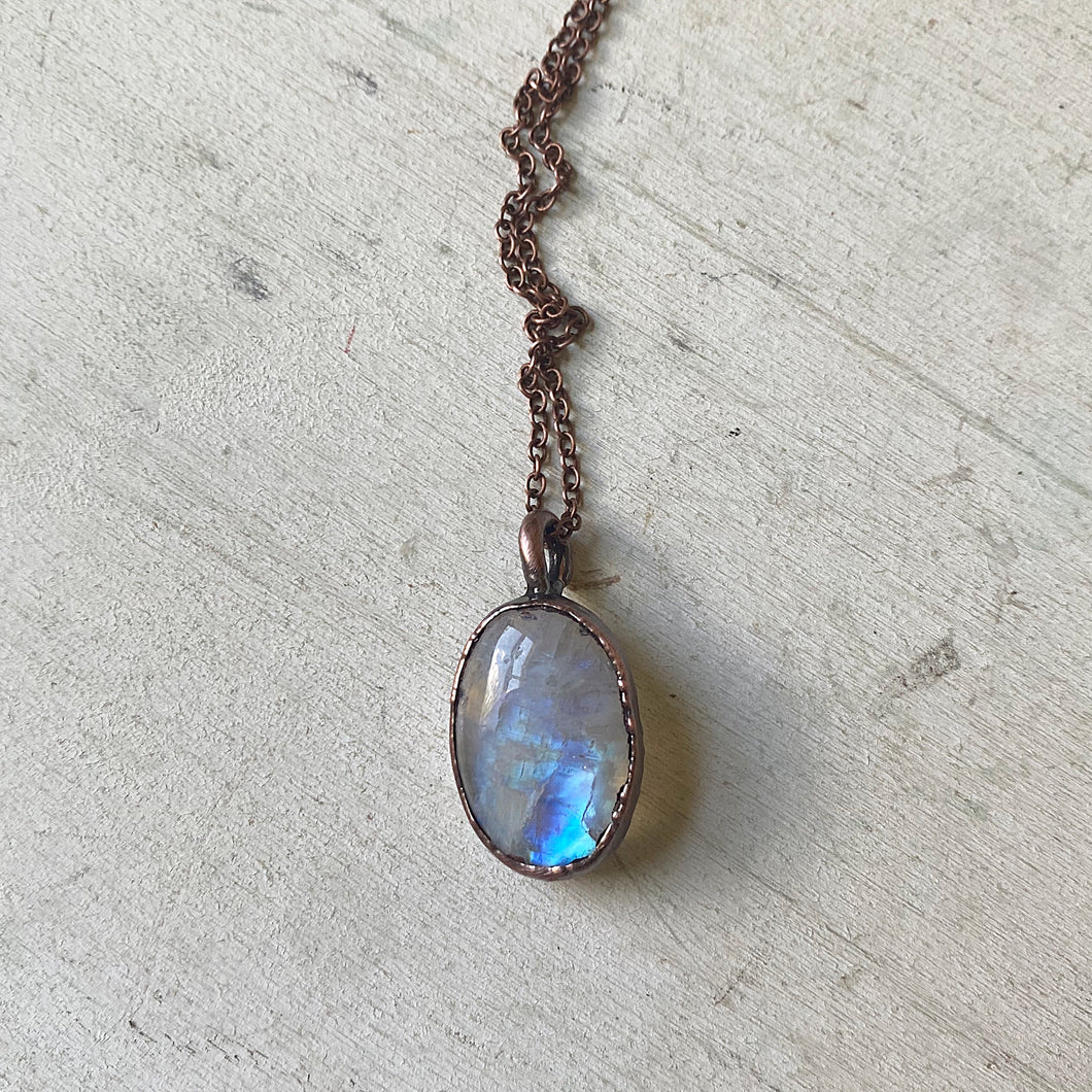 Rainbow Moonstone Necklace #3 - Ready to Ship