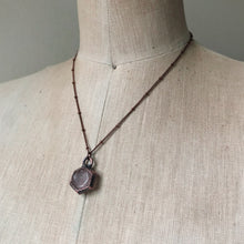 Load image into Gallery viewer, Rose Quartz Hexagon Necklace #1 - Ready to Ship