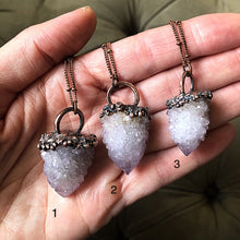 Load image into Gallery viewer, Amethyst Spirit Quartz Point Necklace - Snow Moon Collection