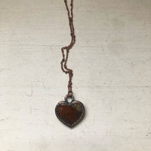 Load image into Gallery viewer, Moss Agate Heart Necklace #2 - Ready to Ship