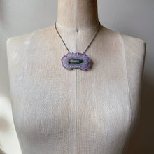 Load image into Gallery viewer, Amethyst Stalactite Slice Necklace #5- Sterling Silver
