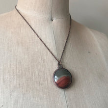 Load image into Gallery viewer, Polychrome Jasper Moon Necklace #13