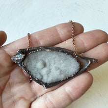 Load image into Gallery viewer, Smoky Druzy &amp; Clear Quartz Necklace - Ready to Ship

