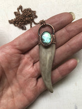 Load image into Gallery viewer, Labradorite & Naturally Shed Deer Antler Tip Necklace #1