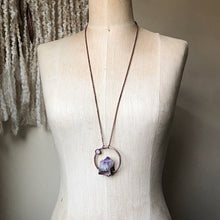 Load image into Gallery viewer, Amethyst Cluster with Rainbow Moonstone Necklace #2 - Tell Tale Heart Collection