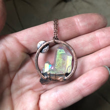 Load image into Gallery viewer, Angel Aura Cluster with Rainbow Moonstone Necklace - Ready to Ship
