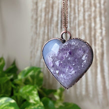 Load image into Gallery viewer, Druzy “Broken Open” Heart Necklace #3 - Ready to Ship