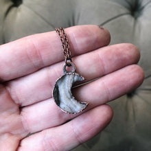 Load image into Gallery viewer, Chalcedony Crescent Moon Necklace #1 - Ready to Ship