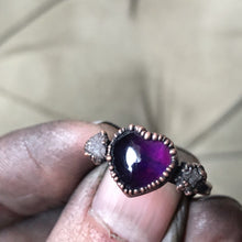 Load image into Gallery viewer, Amethyst & Clear Quartz Druzy Ring - #1 (Size 6.5) - Ready to Ship
