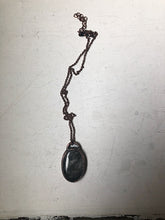 Load image into Gallery viewer, Silver Obsidian Oval Necklace #1 (Ready to Ship) - Darkness Calling Collection