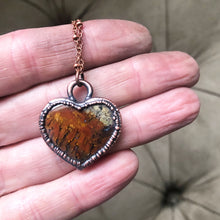 Load image into Gallery viewer, Moss Agate Heart Necklace #2 - Ready to Ship