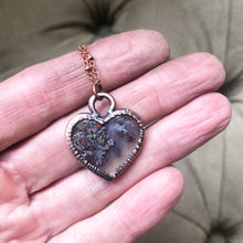 Load image into Gallery viewer, Moss Agate Heart Necklace #3 - Ready to Ship