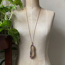 Load image into Gallery viewer, Electroformed Yellow Macaw Feather Necklace #4 - Ready to Ship