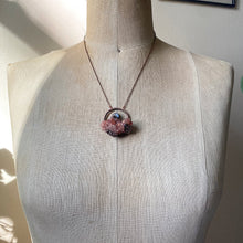 Load image into Gallery viewer, Pink Amethyst Cluster with Rainbow Moonstone Necklace #2