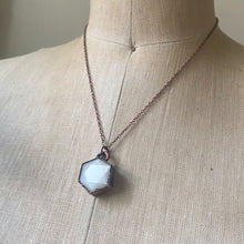 Load image into Gallery viewer, White Moonstone Hexagon Necklace #2 - Ready to Ship