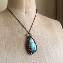 Load image into Gallery viewer, Labradorite & Fern Necklace - Ready to Ship
