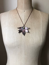 Load image into Gallery viewer, Electroformed Maple Leaf with Labradorite Necklace (Medium) - Ready to Ship