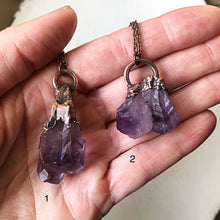 Load image into Gallery viewer, Raw Amethyst Point Necklace - Snow Moon Collection