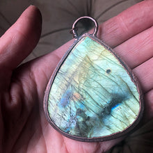 Load image into Gallery viewer, Labradorite Tear Drop Necklace (Extra Large) - Spring Equinox Collection