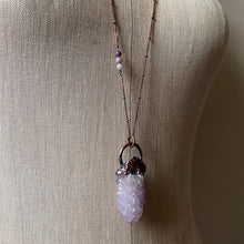 Load image into Gallery viewer, Amethyst Spirit Quartz Necklace with Purple Agate Accent Chain #1 - Ready to Ship