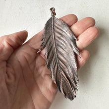 Load image into Gallery viewer, Electroformed Wild Feather Messenger Necklace - Ready to Ship