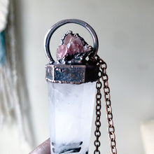 Load image into Gallery viewer, Tourmilinated Quartz Point & Pink Amethyst Necklace #2