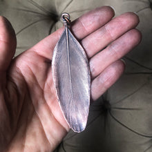 Load image into Gallery viewer, Electroformed Green Macaw Feather Necklace #2- Ready to Ship