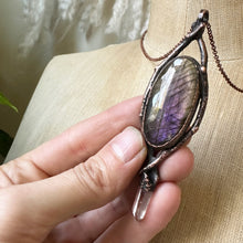 Load image into Gallery viewer, Purple Labradorite &amp; Clear Quartz Necklace - Ready to Ship
