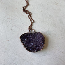 Load image into Gallery viewer, Amethyst Druzy "Shine" Necklace #5 - Ready to Ship
