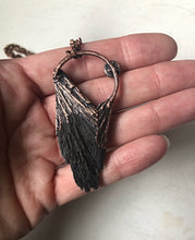 Load image into Gallery viewer, Black Kyanite and Rainbow Moonstone Necklace #2 (Ready to Ship) - Darkness Calling Collection