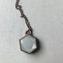 Load image into Gallery viewer, White Moonstone Hexagon Necklace #6 - Ready to Ship