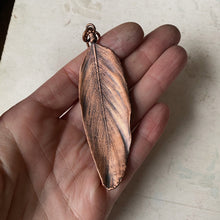 Load image into Gallery viewer, Electroformed Blue & Green Macaw Feather Necklace #1 - Ready to Ship
