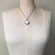 Load image into Gallery viewer, White Moonstone Hexagon Necklace #6 - Ready to Ship