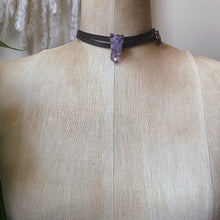 Load image into Gallery viewer, Vera Cruz Amethyst & Leather Choker #1 - Ready to Ship