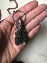 Load image into Gallery viewer, Black Kyanite and Raw Ruby Necklace (Ready to Ship) - Darkness Calling Collection