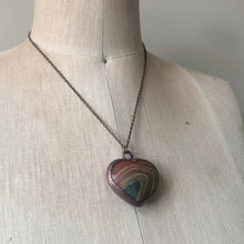 Load image into Gallery viewer, Polychrome Jasper Heart Necklace #15