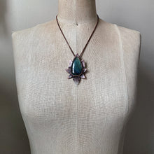 Load image into Gallery viewer, Labradorite Lotus Flower Necklace - Ready to Ship