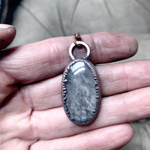 Load image into Gallery viewer, Silver Obsidian Necklace #3