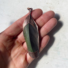 Load image into Gallery viewer, Electroformed Green Macaw Feather Necklace - Ready to Ship