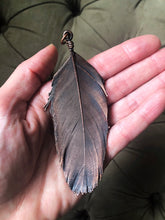 Load image into Gallery viewer, Electroformed Green Macaw Feather Necklace - Ready to Ship