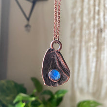 Load image into Gallery viewer, Electroformed Butterfly Wing & Rainbow Moonstone Necklace #1 - Ready to Ship